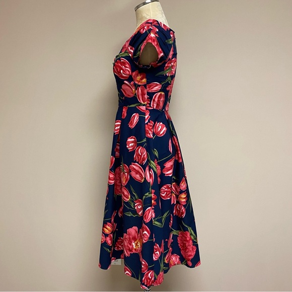 Dolly & Dotty Floral Pleated Swing Dress - Picture 5 of 8